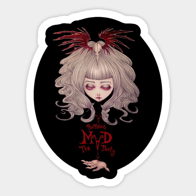Alice in Red Sticker by Megan Darrough